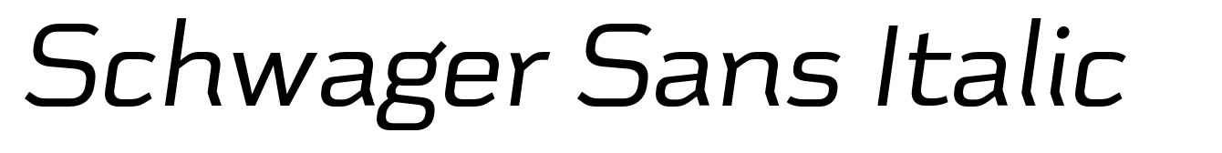 Schwager Sans Italic